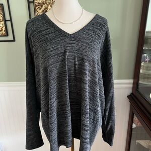 Gray V-Neck Sweater